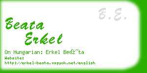 beata erkel business card